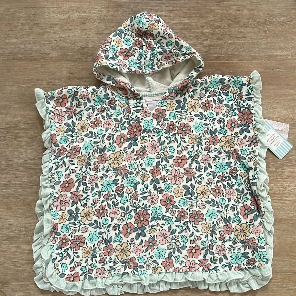 Tommy Bahama Baby Girl Floral Hooded Towel Coverup 18 months